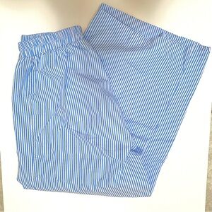 Pretty Little Thing Blue striped wide leg dress pants size 2